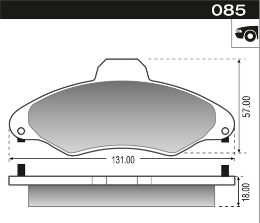 [12097] [Durbloc] PASTILLA ESCORT ORION POINTER C/GANCHO 131,2x57,5x17,8  DEL