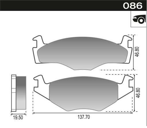[12098] [Durbloc] PASTILLA GOLF POLO QUANTUM SOLIDO  137,9x49x19,7  DEL
