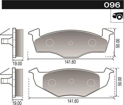 [12099] [Durbloc] PASTILLA POLO GOLF GOL SOLIDO GRUESA  141,5x51/50,6x18,7/19  DEL