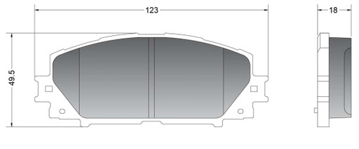 [12320] [Durbloc] PASTILLA YARIS COROLLA FIELDER  122,7x49,5x17,5  DEL