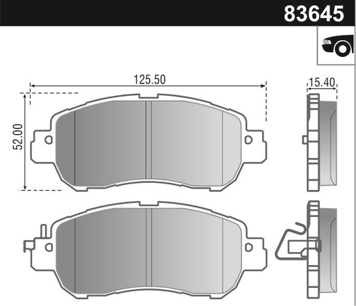 [12345] [Durbloc] PASTILLA KICKS 1.6 17/  126x52x15,6  DEL