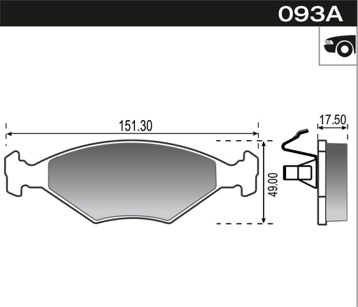 [12068A] [Durbloc] PASTILLA PALIO SIENA UNO WAY FIORINO  151,3x49,2x18  DEL