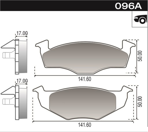 [12099A] [Durbloc] PASTILLA VOYAGE TREND NEW SAVEIRO  141,6x50x17  DEL