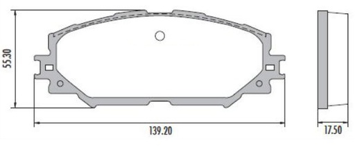 [12226M] [Durbloc] PASTILLA COROLLA RAV 4 III  139x55,3x17,5  DEL