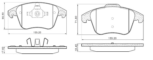 [12364M] [Durbloc] PASTILLA GRAN PICASSO LOUNGE DS4  155,2x71,8/67x18,5/17,5  DEL