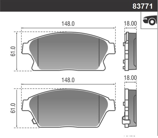 [12371M] [Durbloc] PASTILLA TRANSIT 15/ C/CABLE  171,8x68,7x16,3  DEL