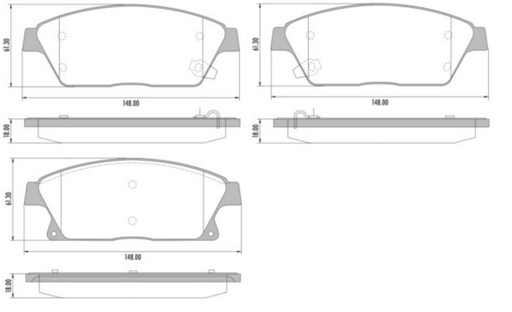 [12471M] [Durbloc] PASTILLA TRACKER 1.8 13/  148x61,3x18  DEL