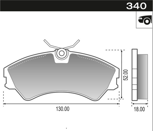 [12740M] [Durbloc] PASTILLA TRANSPORTER 14"  130x52x18  DEL
