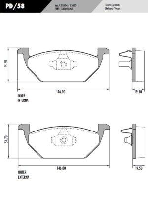 [12762M] [Durbloc] PASTILLA A3 GOLF SURAN POLO UP BORA  146x54,7x18,9  DEL