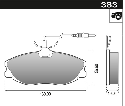 [12783M] [Durbloc] PASTILLA XSARA 306 406 2.0 16V  130x56,3x19  DEL