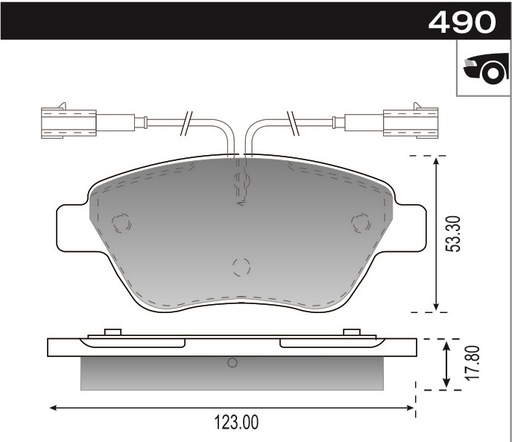 [12890M] [Durbloc] PASTILLA MITO QUBO STILO SIENA IDEA  123x53,1x17,8  DEL