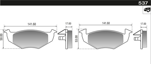 [12927M] [Durbloc] PASTILLA DUSTER FLUENCE KANGOO  155,2x65/59,6x17,2  DEL
