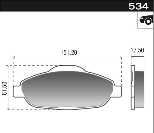 [12934M] [Durbloc] PASTILLA C3 C4 308 408 3008 BOSCH  150,7x61,2x17  DEL