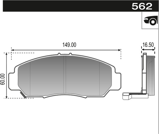 [12962M] [Durbloc] PASTILLA ACCORD 08/ CIVIC 06/15  148,8x58,7x17,3  DEL