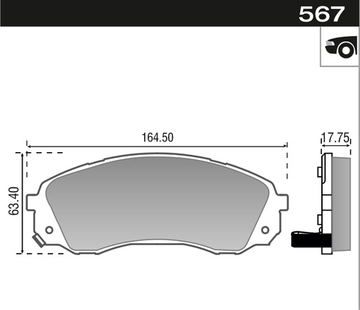 [12967M] [Durbloc] PASTILLA HYUNDAI H1 KIA CARNIVAL  164x63,4x17  DEL