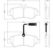 [12973M] [Durbloc] PASTILLA SPRINTER 311 415 12>  137x63x19  TRAS
