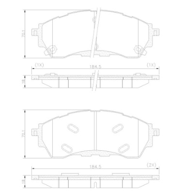 [PD2311] [Frasle] PASTILLA RANGER RAPTOR 4X4 AT 184.5x70x18 DEL