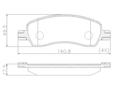 [PD2293] [Frasle] PASTILLA ARGO CRONOS PULSE 1.3 22/ DEL. 140.8x49.5x17.5