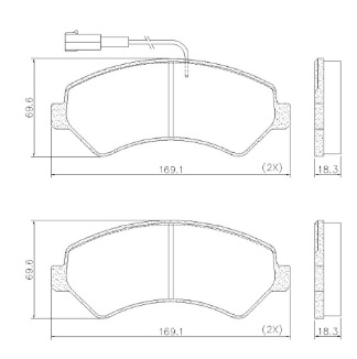 [PD1397A] [Frasle] PASTILLA BOXER DUCATO JUMPER 18/ 2 SENSORES DEL