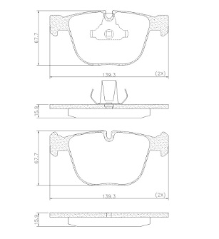 [PD1473CMAX] [Frasle] PASTILLA BMW M3 M5 M6 SERIE 5 Y 6 X5 X6 TRAS
