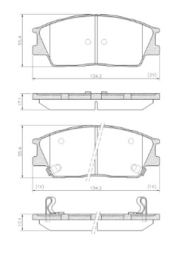 [PD2306] [Frasle] PASTILLA KIA SOUL 1.6 AT 2014/22 DEL.